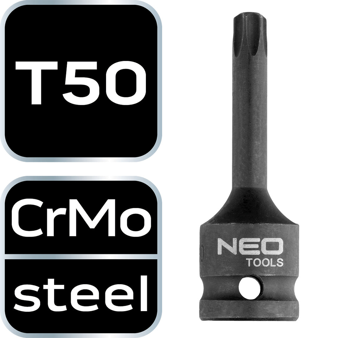 Rázové nástrčné hlavice T50, 1/2" od NEO TOOLS nájdeš na naravis.sk
