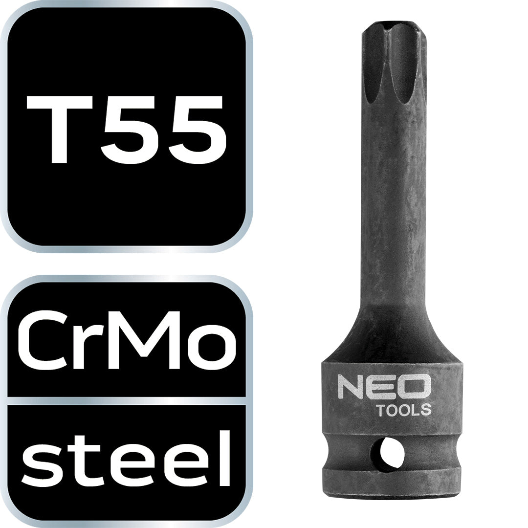 Rázové nástrčné hlavice T55, 1/2" od NEO TOOLS nájdeš na naravis.sk