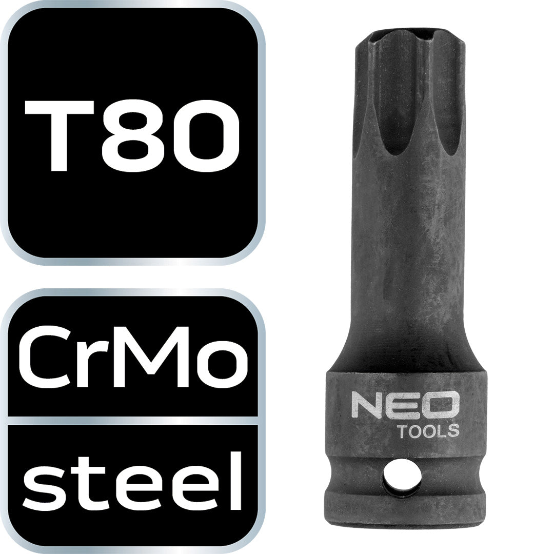 Rázové nástrčné hlavice T80, 1/2" od NEO TOOLS nájdeš na naravis.sk
