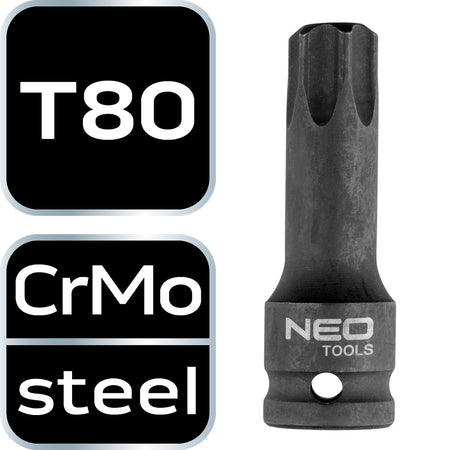 Rázové nástrčné hlavice T80, 1/2" od NEO TOOLS nájdeš na naravis.sk