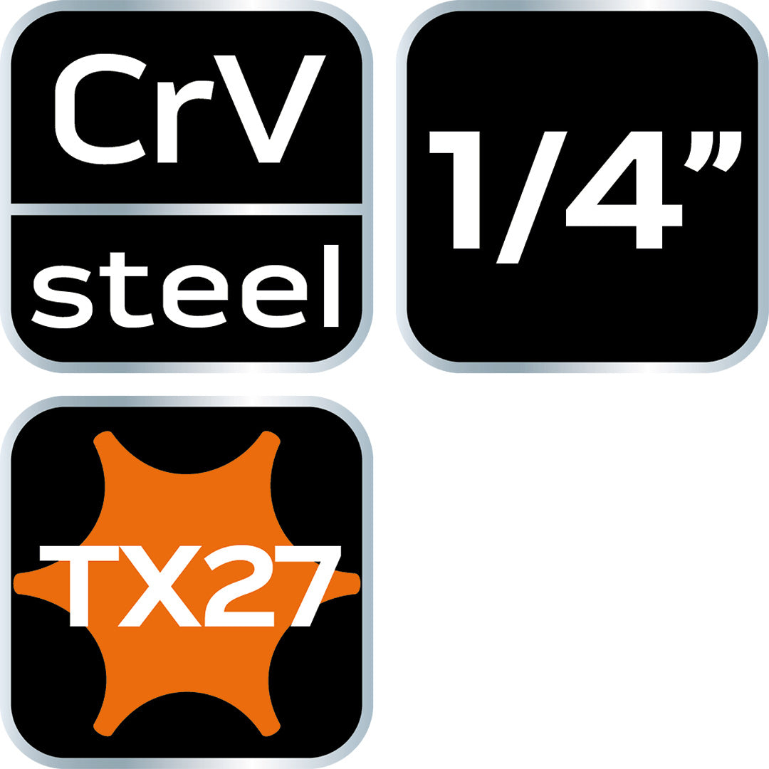 Bity TORX TX27 na nástrčnom 1/4", krátke, 37 mm od NEO TOOLS nájdeš na naravis.sk