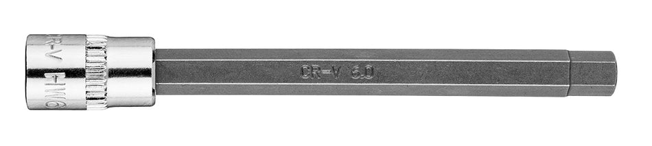 Šesťhran H6 na 1/4" zásuvke, dlhý, 87 mm od NEO TOOLS nájdeš na naravis.sk