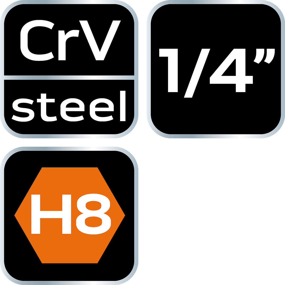 H8 šesťhranný bit na 1/4" zásuvke, dlhý, 87 mm od NEO TOOLS nájdeš na naravis.sk