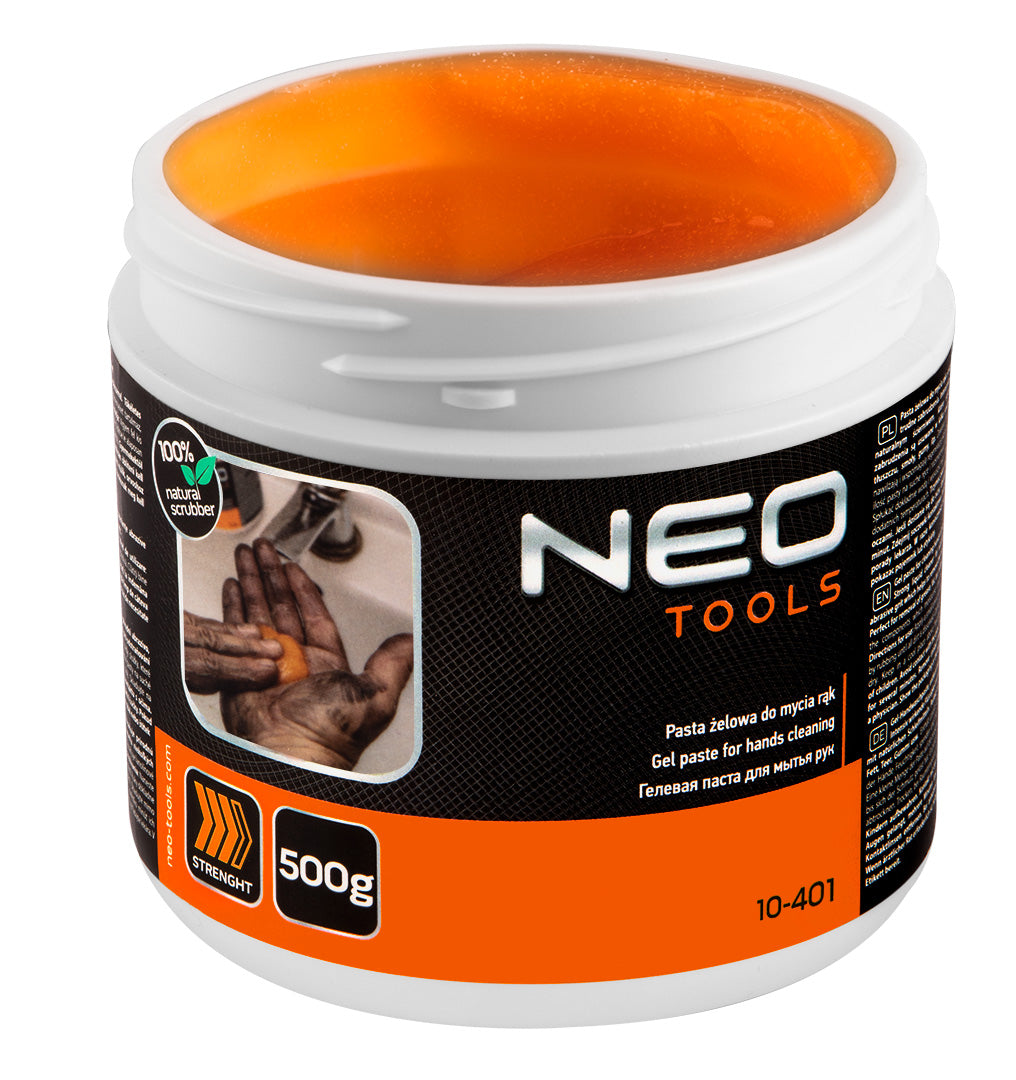 Gélová, oranžová, pasta na ručné pranie na odstránenie odolných nečistôt - 500 g nádoba od NEO TOOLS nájdeš na naravis.sk