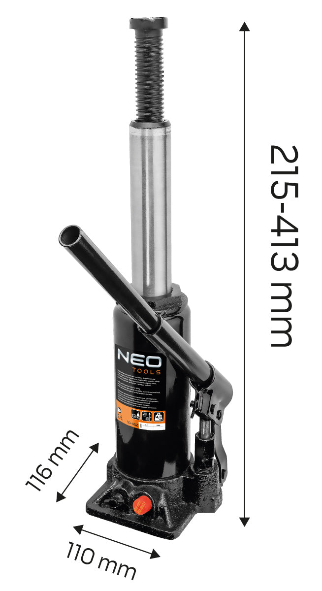 Zdvihák hydraulický stípikový 5 t, 215-413 mm od NEO TOOLS nájdeš na naravis.sk