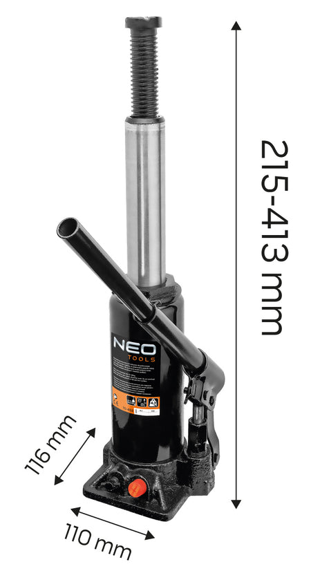 Zdvihák hydraulický stípikový 5 t, 215-413 mm od NEO TOOLS nájdeš na naravis.sk