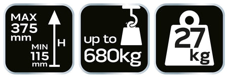 Mobilný hydraulický zdvihák pre štvorkolky a motocykle. Nosnosť 680 kg od NEO TOOLS nájdeš na naravis.sk
