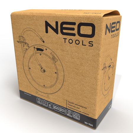 Pneumatický bubon, kovový, otvorený, 9,5 mm x 15 m HEAVY DUTY od NEO TOOLS nájdeš na naravis.sk