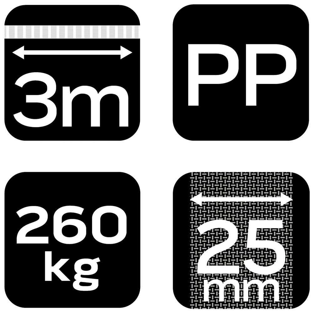 Upevňovací popruh s račňou 25 mm x 3 m, odolnosť 260 kg PP od NEO TOOLS nájdeš na naravis.sk