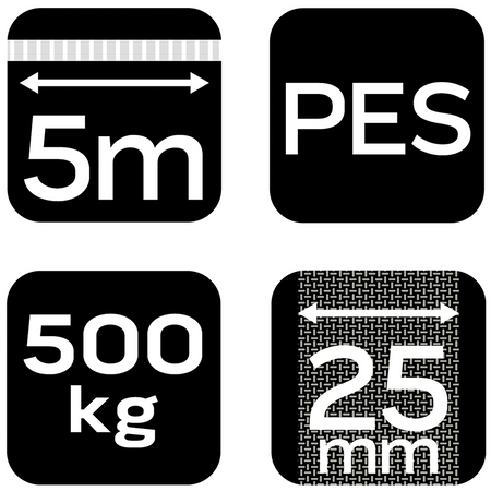 Uväzovací popruh s račňou 25 mm x 5 m, odolný voči 500 kg PES od NEO TOOLS nájdeš na naravis.sk