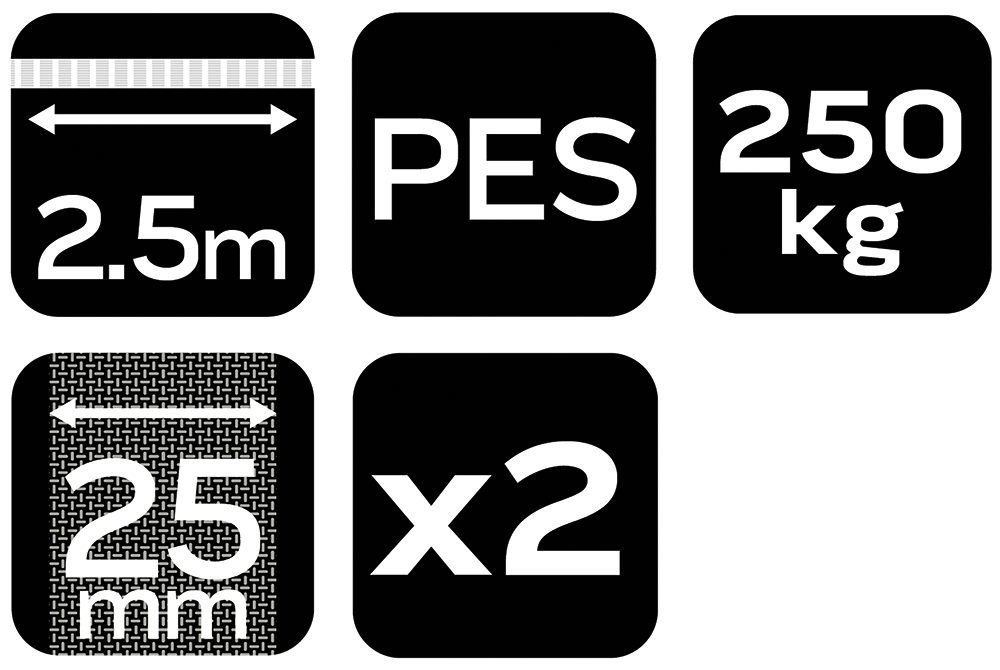 Pás s vačkovou sponou 25 mm x 2,5 m 2 ks. od NEO TOOLS nájdeš na naravis.sk
