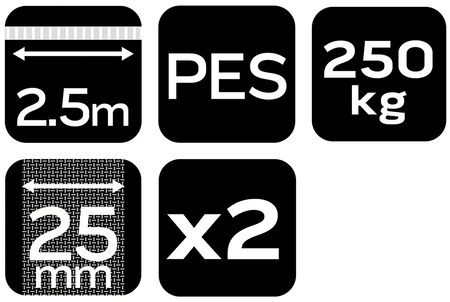 Pás s vačkovou sponou 25 mm x 2,5 m 2 ks. od NEO TOOLS nájdeš na naravis.sk
