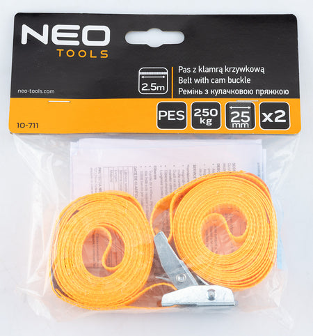 Pás s vačkovou sponou 25 mm x 2,5 m 2 ks. od NEO TOOLS nájdeš na naravis.sk