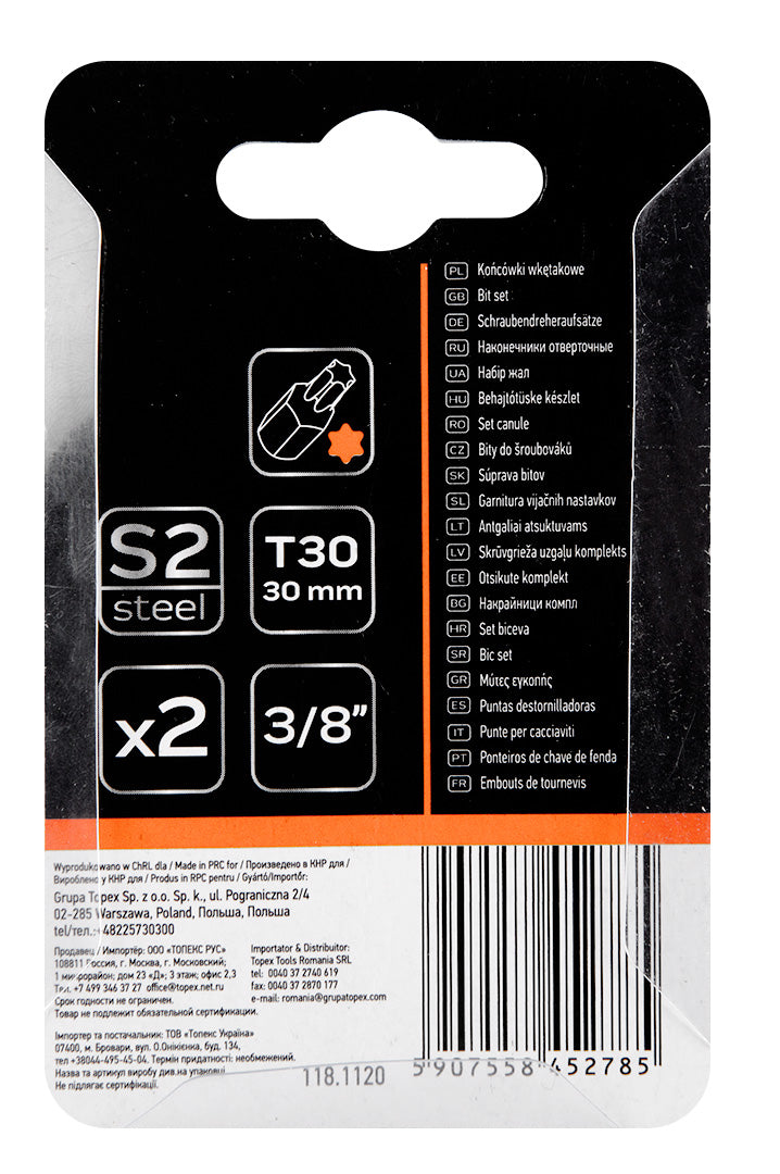 Koncovka TORX T30 x 30 mm, S2 x 2 ks. od NEO TOOLS nájdeš na naravis.sk