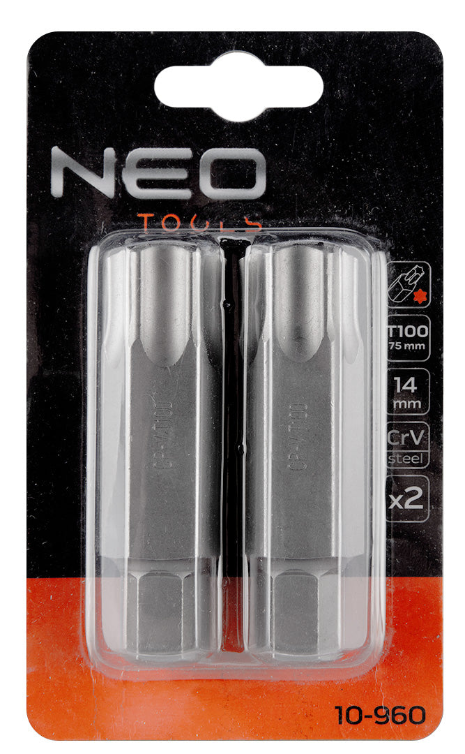 Koncovka TORX T100 x 75 mm, S2 x 2 ks. od NEO TOOLS nájdeš na naravis.sk