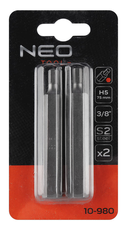 Koncovka HEX 5 x 75 mm, S2 x 2 ks. od NEO TOOLS nájdeš na naravis.sk