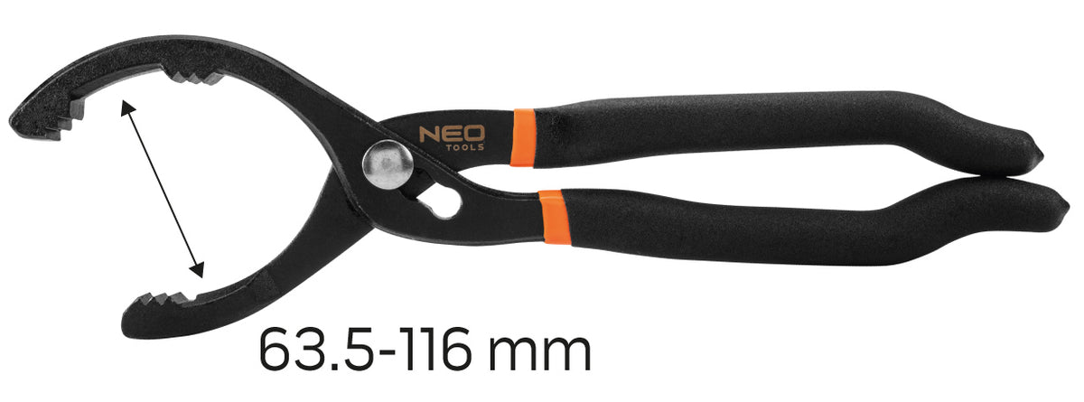 Kľúč na olejový filter (20°), 63.5 - 116 mm od NEO TOOLS nájdeš na naravis.sk