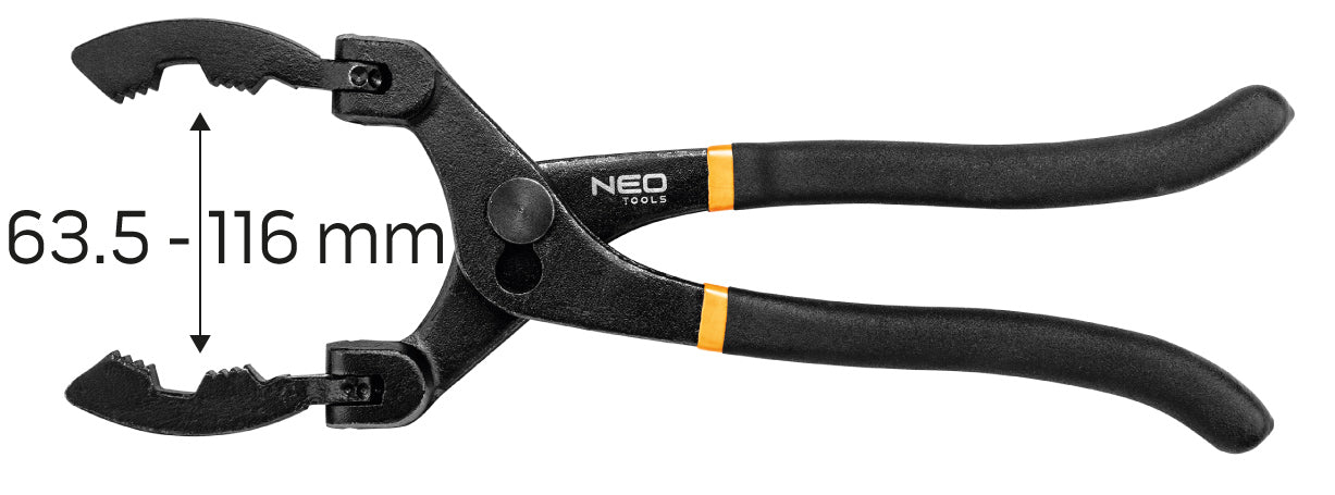 Kľúč na olejový filter (30° / 60°/ 90°), 63.5 - 116 mm od NEO TOOLS nájdeš na naravis.sk