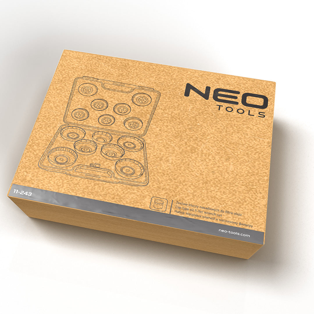 Súprava nástavcových kľúčov na olejový filter 16 ks od NEO TOOLS nájdeš na naravis.sk