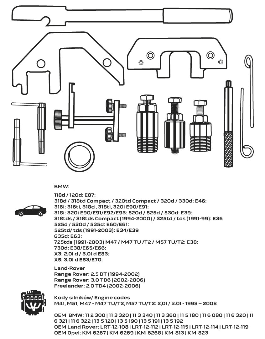 Súprava blokád rozvodov pre dieselové motory BMW od NEO TOOLS nájdeš na naravis.sk