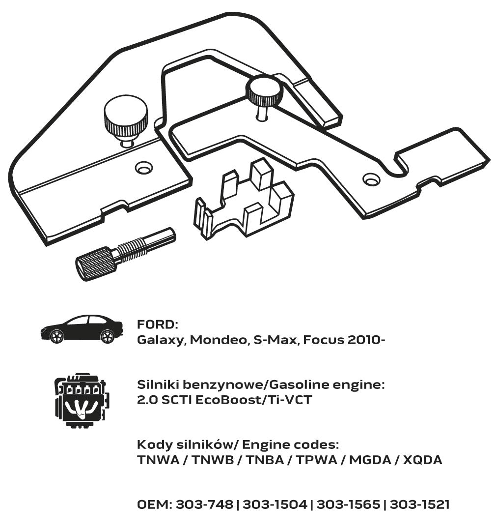 Súprava blokád rozvodov pre benzínové motory Ford ECOBOOST od NEO TOOLS nájdeš na naravis.sk