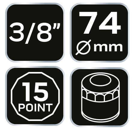 Adaptér olejového filtra 74 mm, 15 anglena od NEO TOOLS nájdeš na naravis.sk