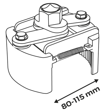Automatický kľúč na olejový filter 80 - 115 mm od NEO TOOLS nájdeš na naravis.sk