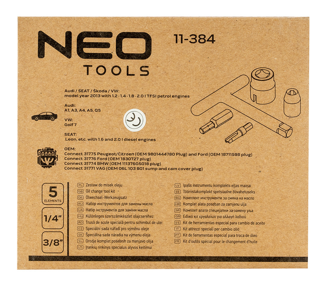 Sada náradia pre plastové olejové vane na motoroch TFSI od NEO TOOLS nájdeš na naravis.sk