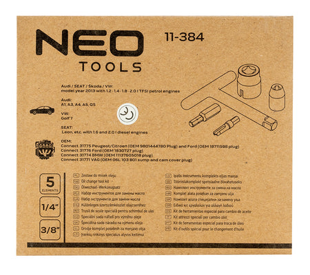 Sada náradia pre plastové olejové vane na motoroch TFSI od NEO TOOLS nájdeš na naravis.sk