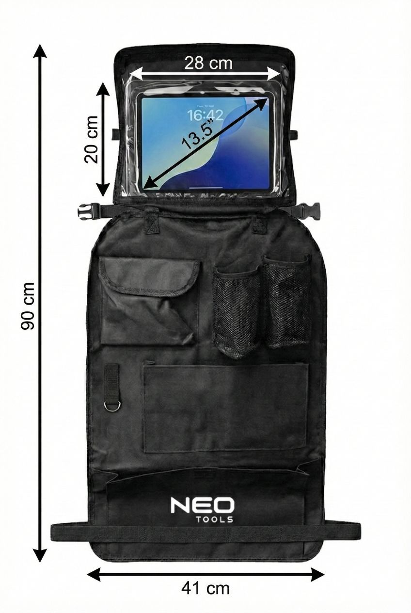 Organizér na tablety na zadnom sedadle od NEO TOOLS nájdeš na naravis.sk