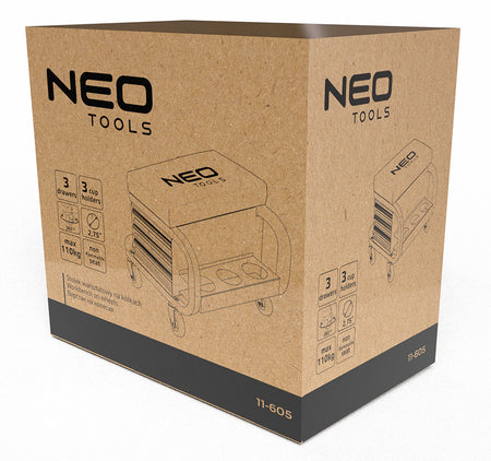 Pracovný stôl na kolieskach so zásuvkami na náradie od NEO TOOLS nájdeš na naravis.sk