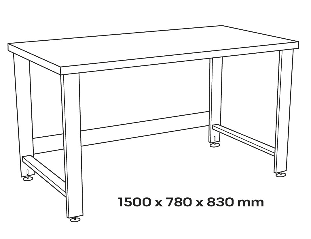 Stolík pracovný: 1500mm x 780mm x 830mm od NEO TOOLS nájdeš na naravis.sk