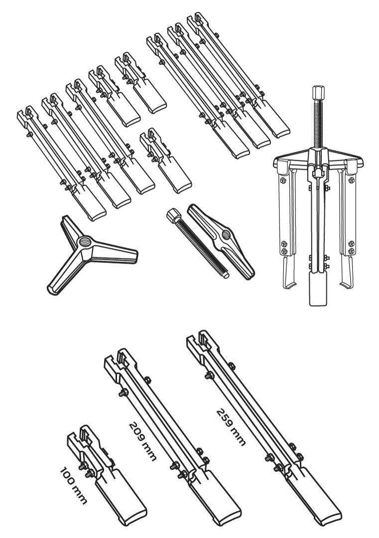 Sťahovák dvojramenný: 100, 200, 250 mm od NEO TOOLS nájdeš na naravis.sk
