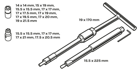 Frézy na čistenie zásuviek vstrekovačov, 17 ks od NEO TOOLS nájdeš na naravis.sk