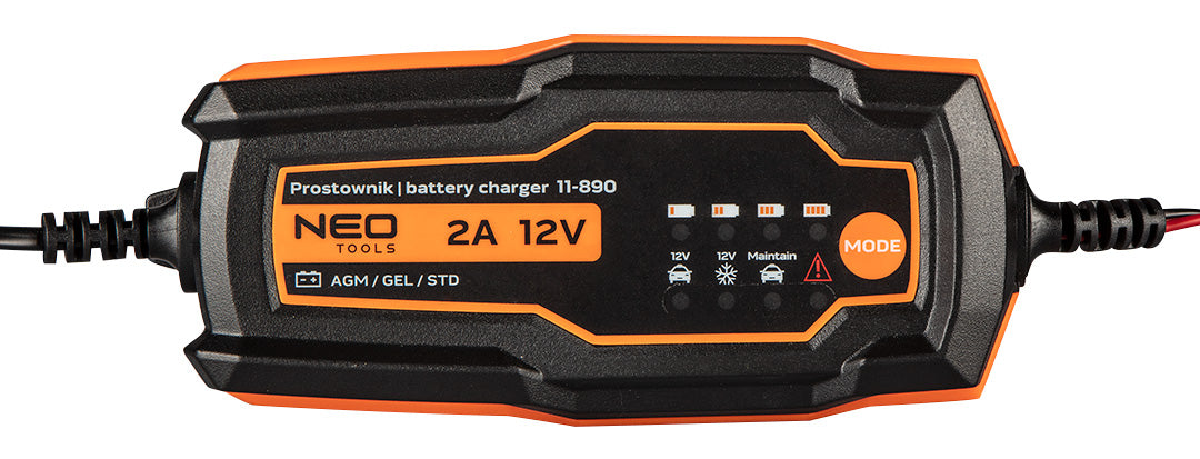 Automatická nabíjačka 2A / 35W, 4-60Ah, na kyslé / AGM / gélové batérie od NEO TOOLS nájdeš na naravis.sk