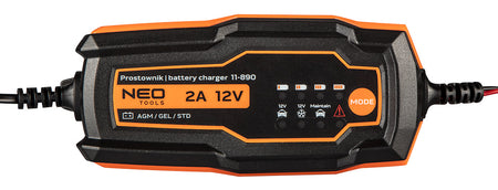 Automatická nabíjačka 2A / 35W, 4-60Ah, na kyslé / AGM / gélové batérie od NEO TOOLS nájdeš na naravis.sk