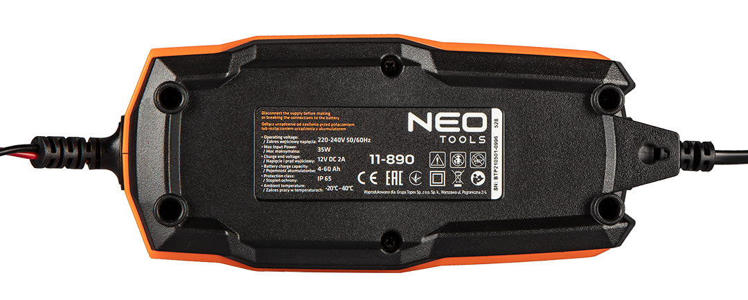 Automatická nabíjačka 2A / 35W, 4-60Ah, na kyslé / AGM / gélové batérie od NEO TOOLS nájdeš na naravis.sk