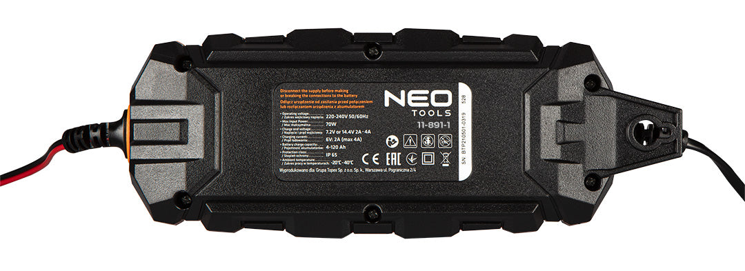 Automatický usmerňovač 4A/70W, 3-120Ah, pre kyslé / AGM / GEL batérie od NEO TOOLS nájdeš na naravis.sk
