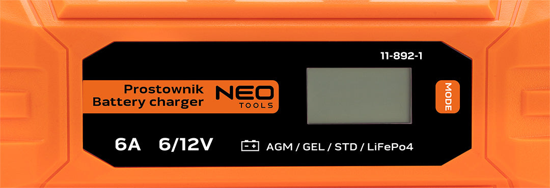 Automatický usmerňovač 6A/100W, 3-150Ah, pre kyslé / AGM / GEL batérie od NEO TOOLS nájdeš na naravis.sk