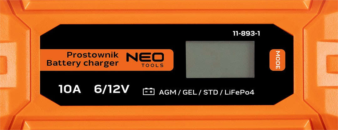 Automatický usmerňovač 10A/160W, 3-200Ah, pre kyslé / AGM / GEL batérie od NEO TOOLS nájdeš na naravis.sk