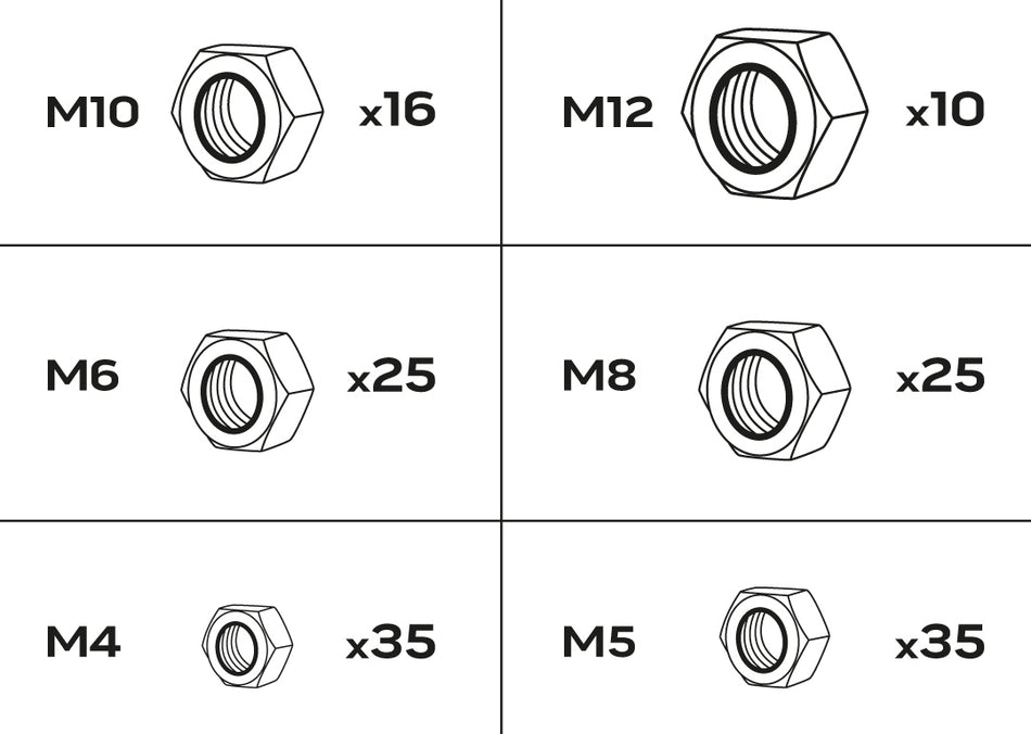Samosvorné matice, 146 ks od NEO TOOLS nájdeš na naravis.sk