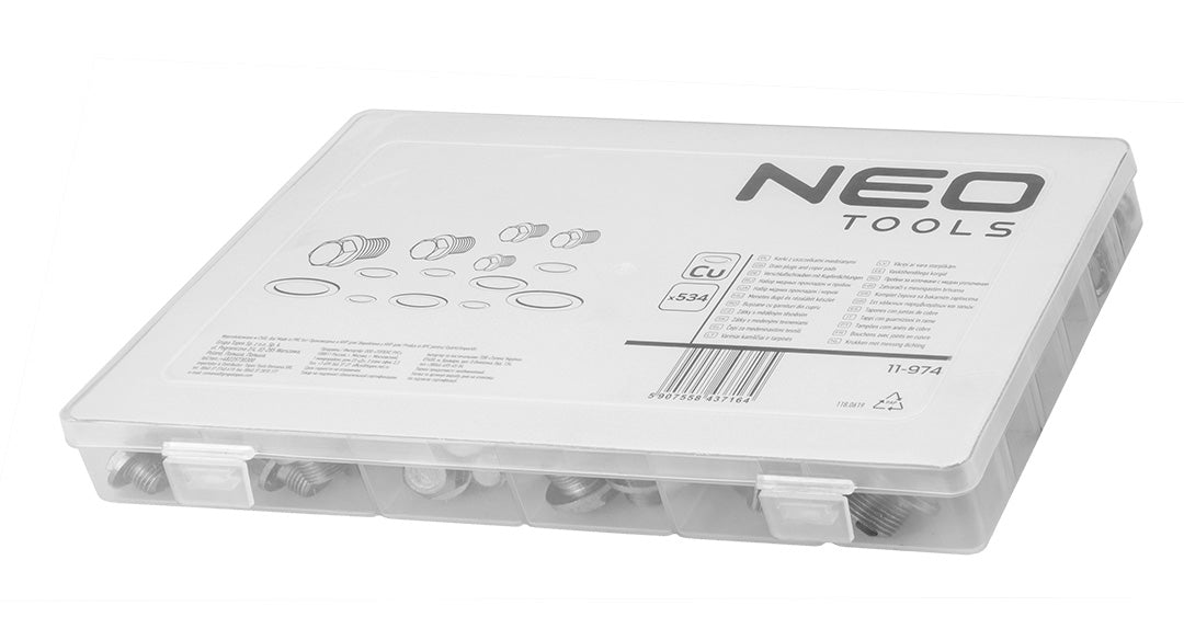 Zátky s medenými tesneniami, 534 ks od NEO TOOLS nájdeš na naravis.sk