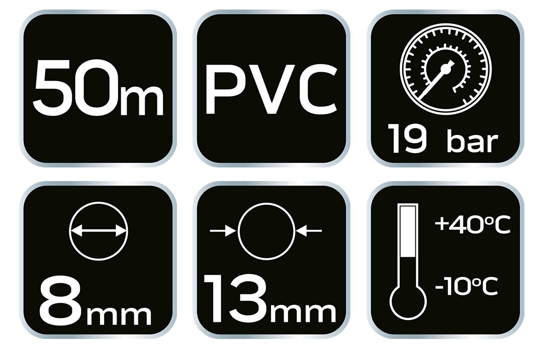 Vystužené hadice, 8 x 13 mm, 50 m od NEO TOOLS nájdeš na naravis.sk
