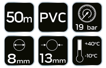 Vystužené hadice, 8 x 13 mm, 50 m od NEO TOOLS nájdeš na naravis.sk