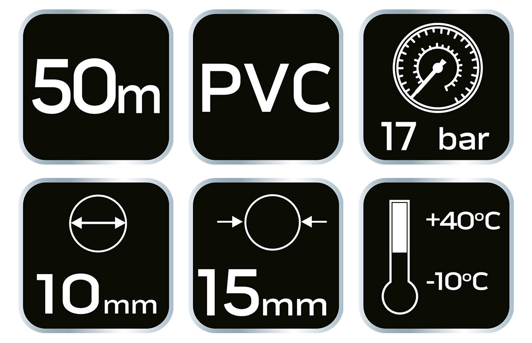 Vystužené hadice 10 x 15 mm, 50 m od NEO TOOLS nájdeš na naravis.sk