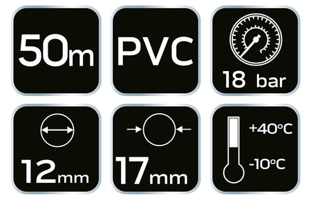 Vystužené hadice, 12 x 17 mm, 50 m od NEO TOOLS nájdeš na naravis.sk
