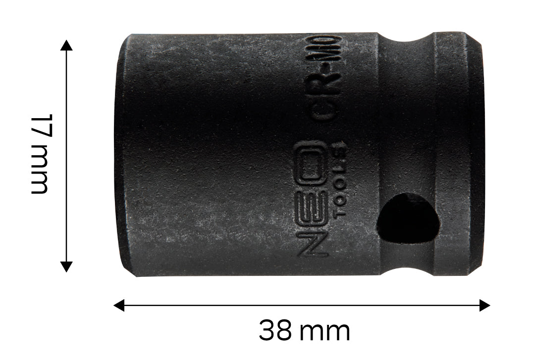 Príklepový nástavec 1/2", 17 x 38 mm, Cr-Mo od NEO TOOLS nájdeš na naravis.sk
