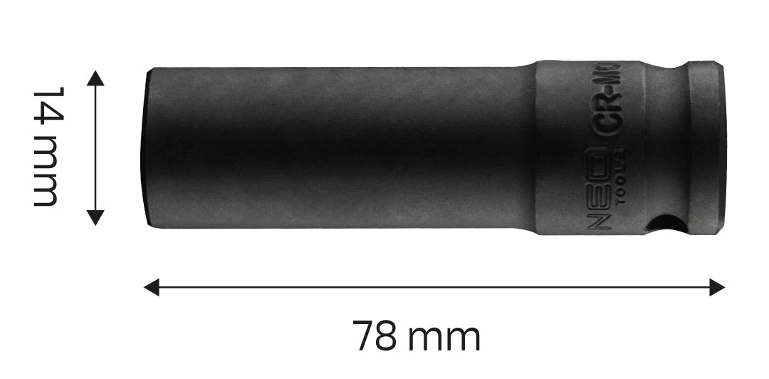 Príklepový nástavec 1/2" dlhý , 14 x 78 mm, Cr-Mo od NEO TOOLS nájdeš na naravis.sk