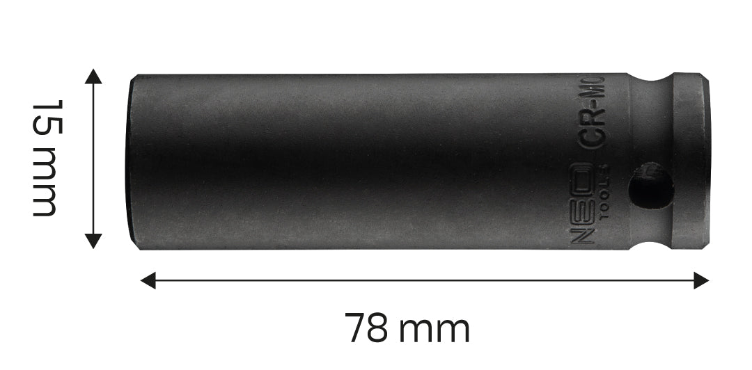 Príklepový nástavec 1/2" dlhý , 15 x 78 mm, Cr-Mo od NEO TOOLS nájdeš na naravis.sk