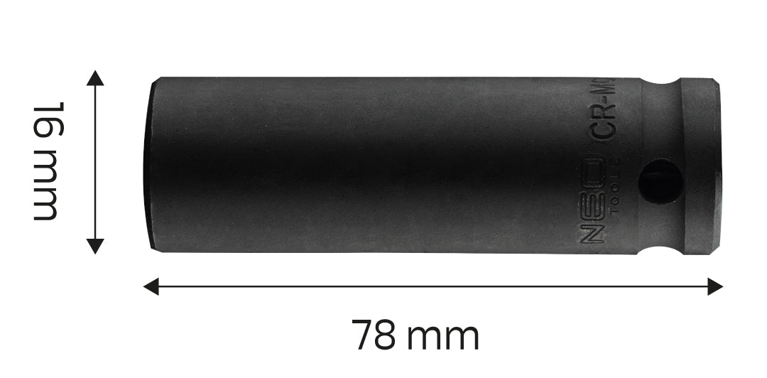 Príklepový nástavec 1/2" dlhý , 16 x 78 mm, Cr-Mo od NEO TOOLS nájdeš na naravis.sk